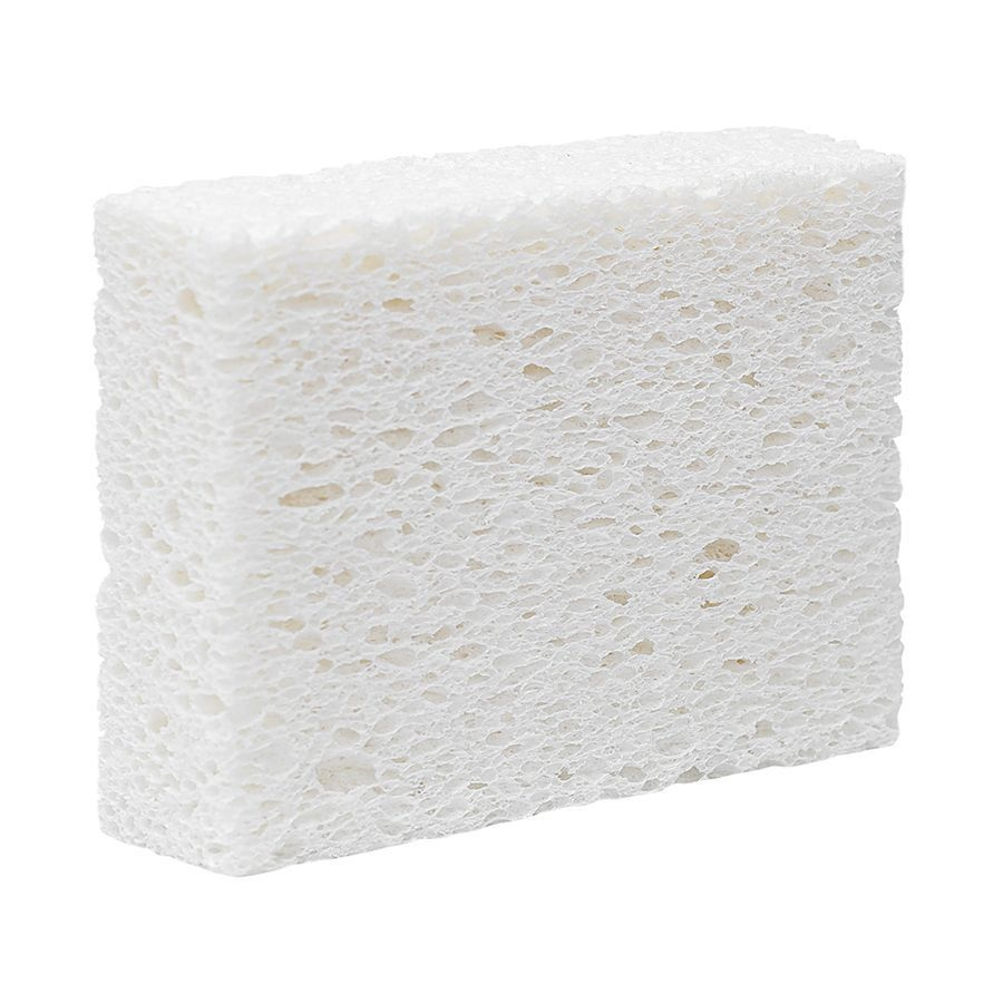 Целлюлозная губка для мытья посуды (3 шт) Eco Sponge, набор из натуральной целлюлозы эко, белая  #1