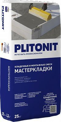 Plitonit/Плитонит Мастер Кладки, 25кг,кладочная смесь на цементной основе для газобетона и пеноблоков #1