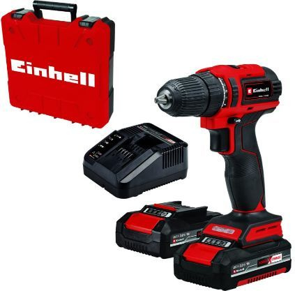 Дрель аккумуляторная EINHELL PXC TE-CD 18/40 Li BL, 4513995 (18В, 40Нм, патрон 10мм, 2x2,0Aч, кейс)  #1