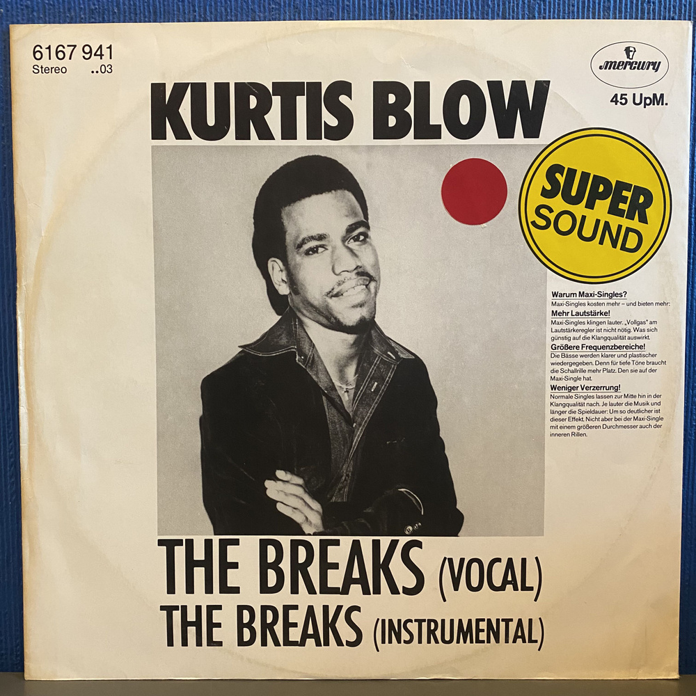 Kurtis Blow. The Breaks. NM ПЕРВЫЙ ПРЕСС! 1980 Maxi Single Виниловая пластинка  #1