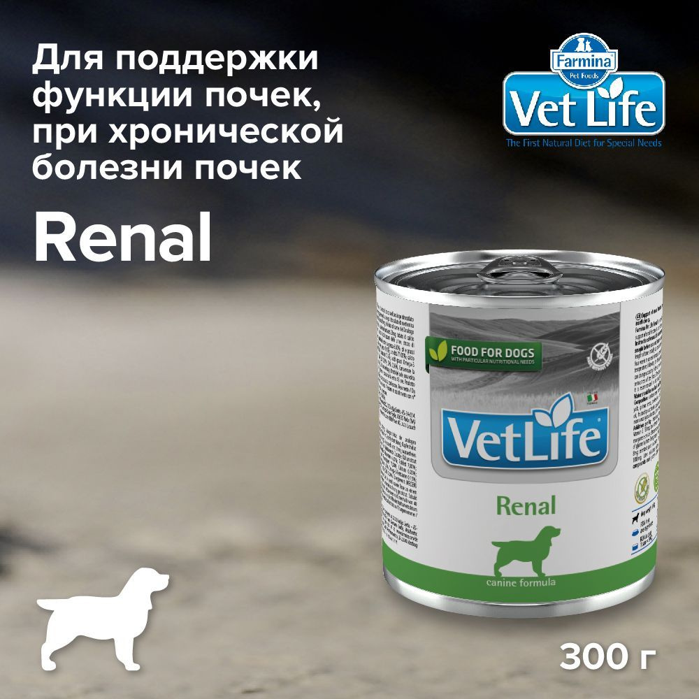 Диетический влажный корм Farmina Vet Life Dog Renal с курицей для собак при болезни почек и почечной #1