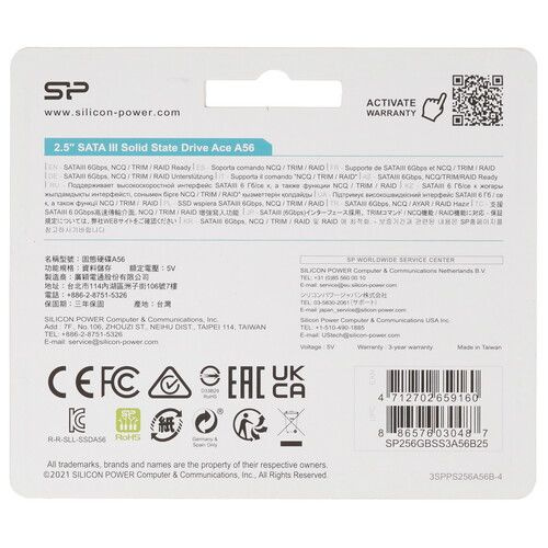 Silicon Power 256 ГБ Внутренний SSD-диск 256 ГБ, 560 Мбайт/сек, 125 ТБ ([SP256GBSS3A56B25])  #1