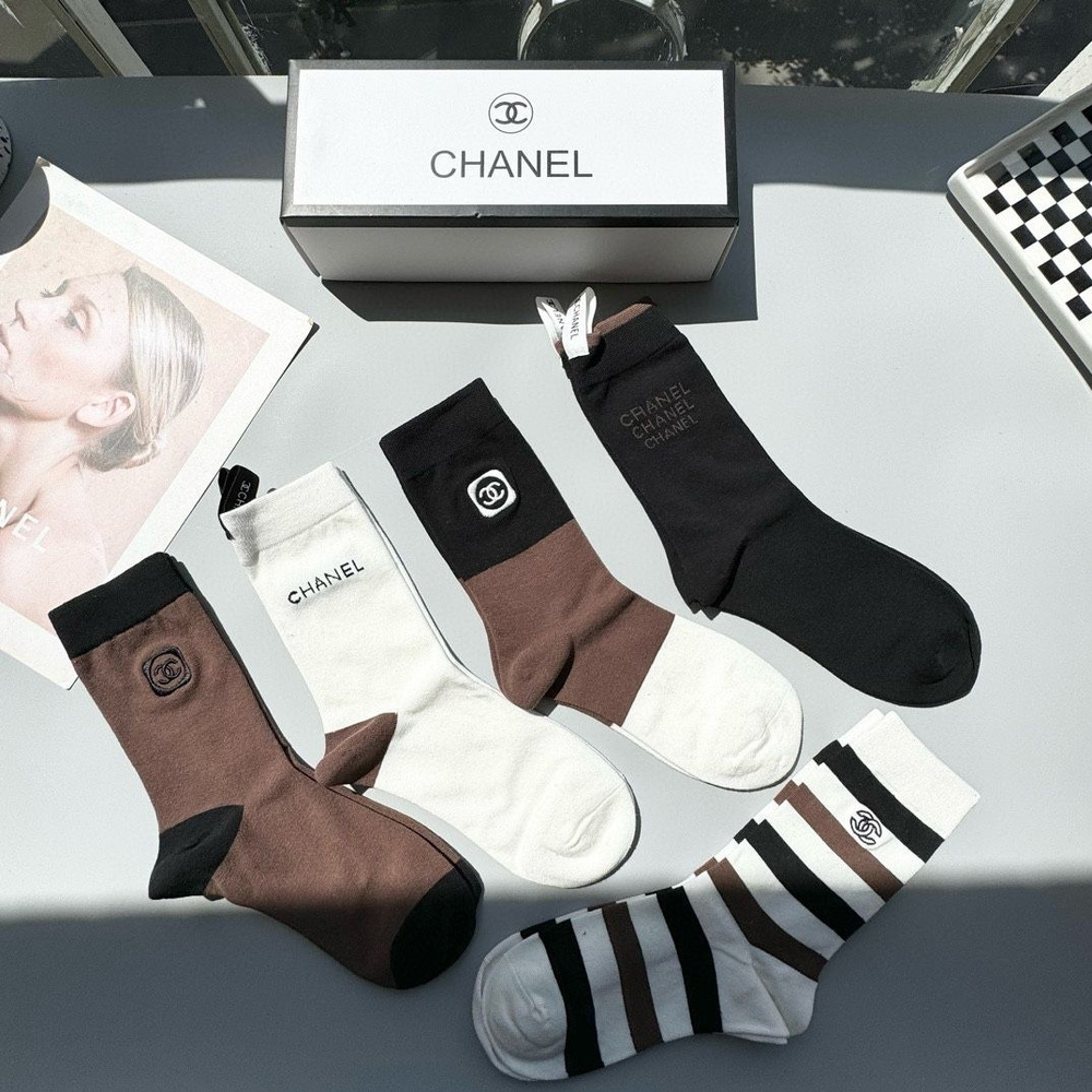 Комплект носков Chanel Комплект носков женские,мужские CHANEL, 5 пар  #1