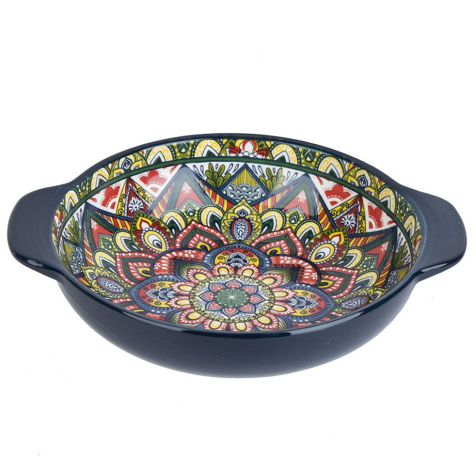 Nouvelle Салатник с ручками "Arabesque" (синий) 24,5х20,5х6см v 1200мл 0860083  #1