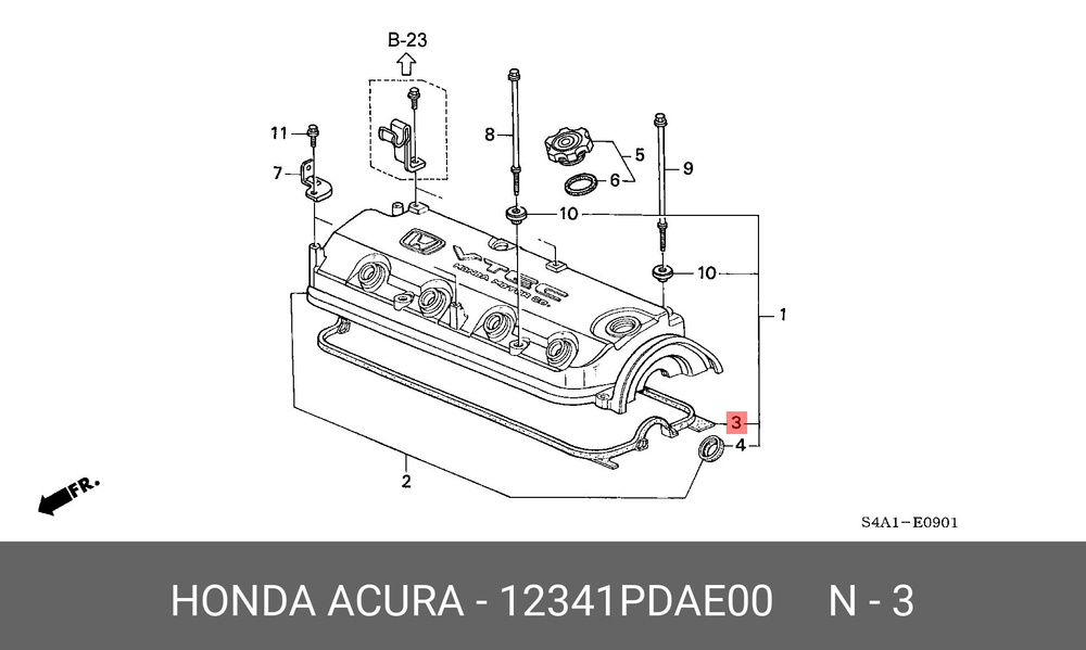 Honda Прокладка двигателя, арт. 12341-PDA-E00, 1 шт. #1