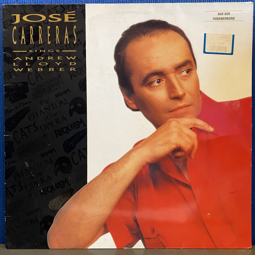 Jose Carreras Sings Andrew Lloyd Webber (Лучшее из мюзиклов) EX+ ПЕРВЫЙ ПРЕСС! 1989 LP Виниловая пластинка #1