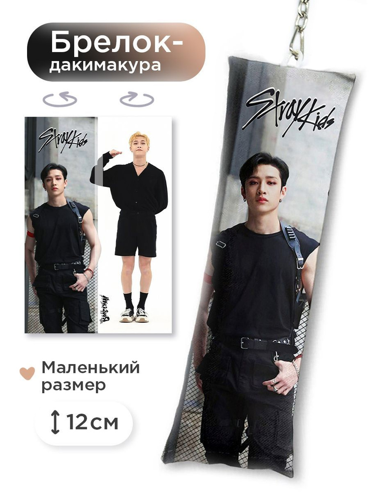 Брелок дакимакура-мини Stray Kids Бан Чан, Размер 4х12 см, 1 шт.  #1