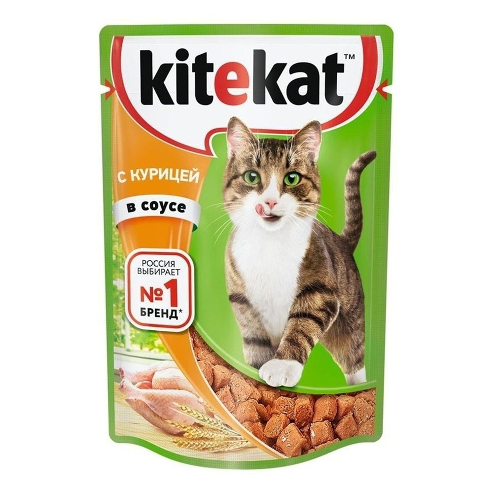 Влажный корм Kitekat Аппетитная курочка в соусе для кошек 85 г  #1