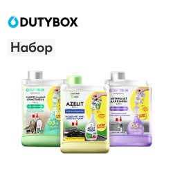 Набор концентратов чистящих средств для уборки дома DUTYBOX Refill, 3 шт: Азелит антижир для кухни + Антиналет для ванной и унитаза + Универсальный очиститель-антипыль Refill-концентраты DUTYBOX