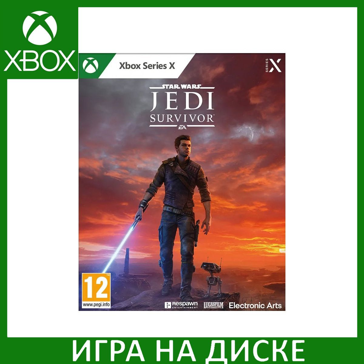 Диск с Игрой Star Wars Jedi: Survivor (Xbox Series X). Новый лицензионный запечатанный диск.