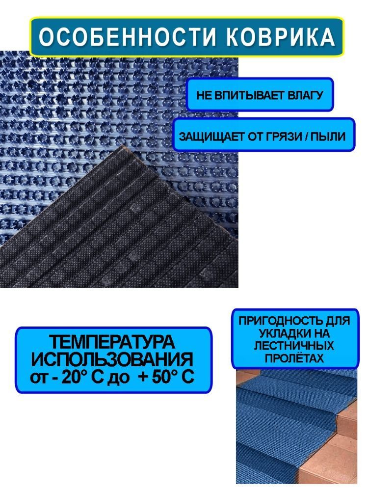 Коврик придверный 90х150 см/ грязезащитное щетинистое покрытие "Травка"/ садовое покрытие/ темно-серый 0,9х1,5 м