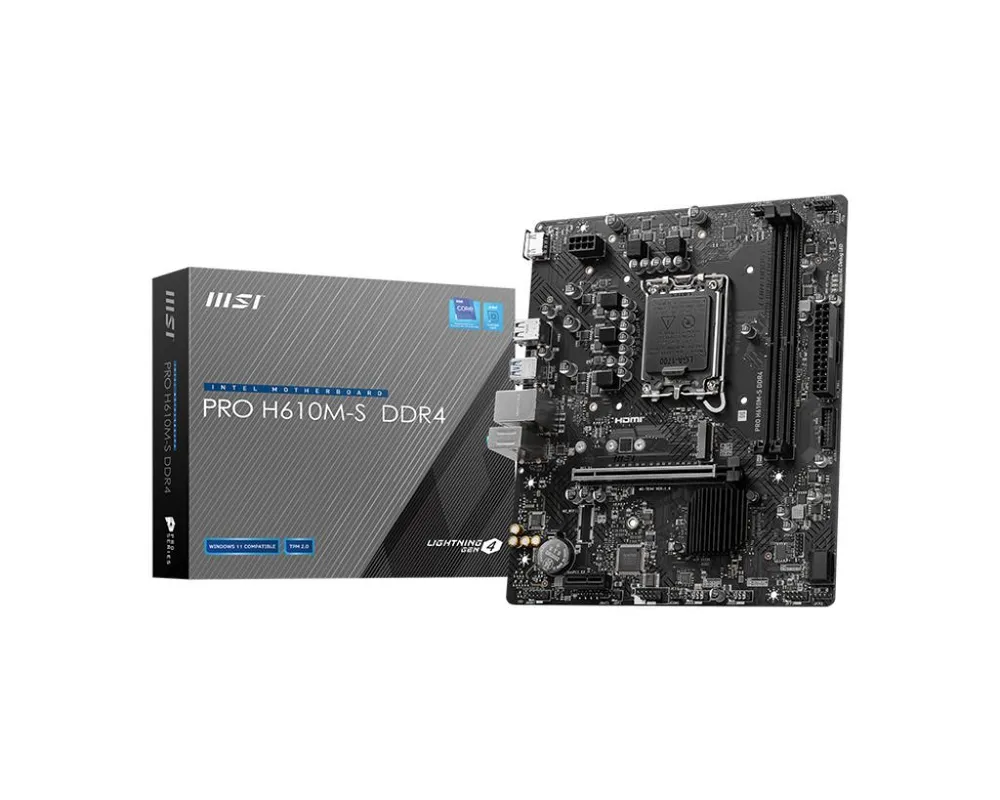 MSI PRO H610M-S DDR4 Intel H810 LGA 1851 DDR4 Материнская плата