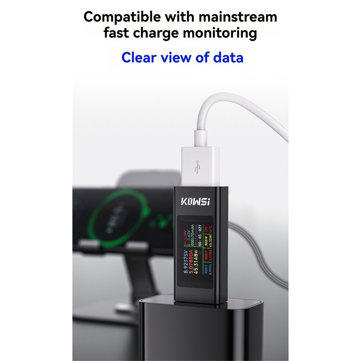 USB-амперметрсмногофункциональнымцифровымдисплеемпостоянногонапряжения