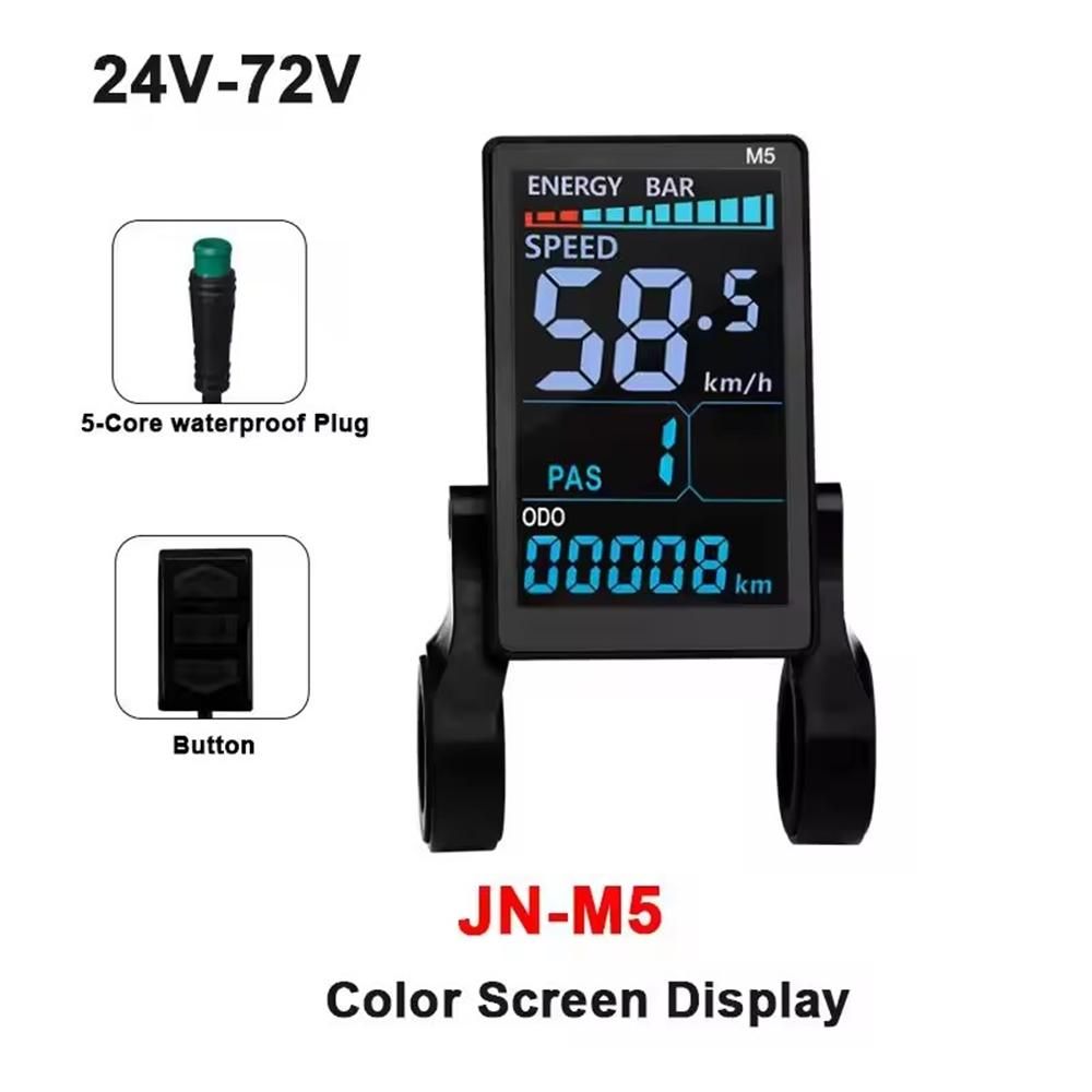 Велосипедныйкомпьютер,M5ЖК-монитордля,аксессуарыдлявелосипедногоспидометра,одометр,24В-72ВВодонепроницаемыйразъемWP