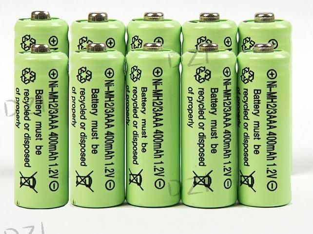 Аккумулятор2/3AAANI-MH1.2v400mah28x10мм10шт,небатарейкатипаААА