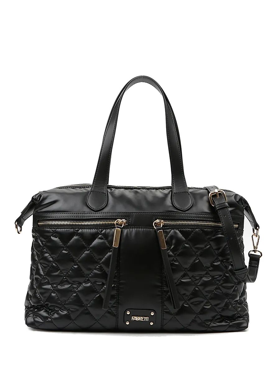 Сумкаженская,тоут,дутая,стеганая,черная