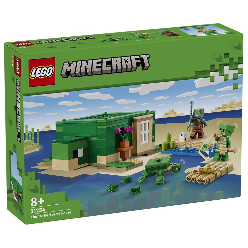 Конструктор LEGO Minecraft 21254 Пляжный домик Черепаха - купить с  доставкой по выгодным ценам в интернет-магазине OZON (1409999088)