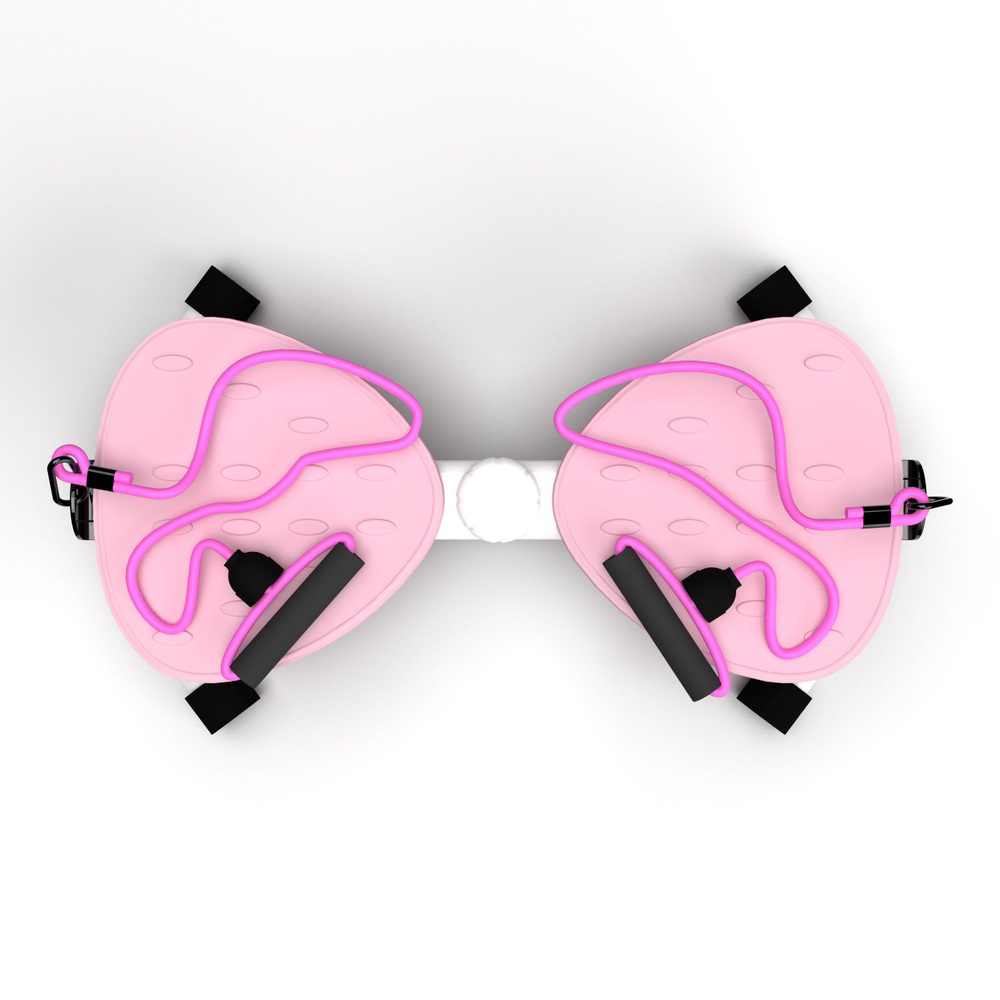 Фитнес платформа/степпер DFC "Twister Bow" с эспандерами Розовый  #1