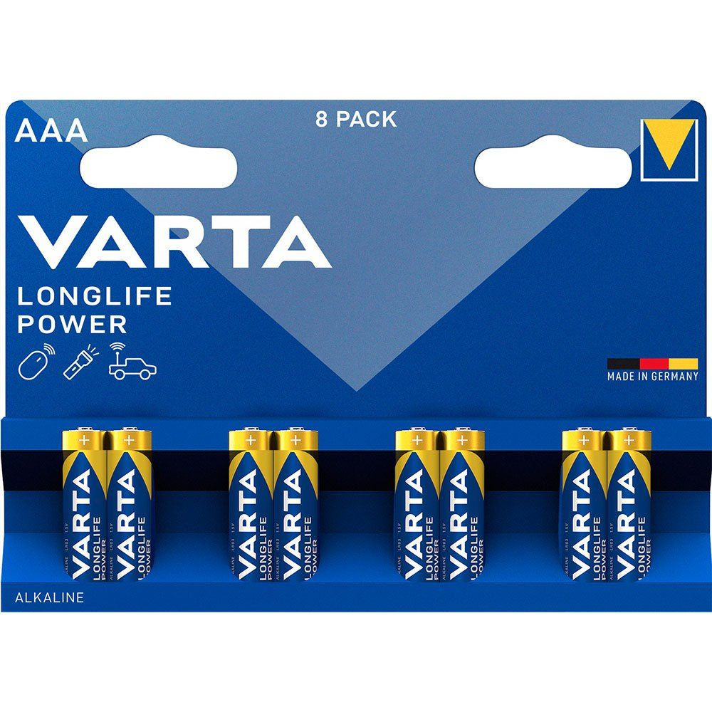 Батарейка Varta LONGLIFE POWER (HIGH ENERGY) LR03 AAA Alkaline 1.5V 8 штук Германия  #1