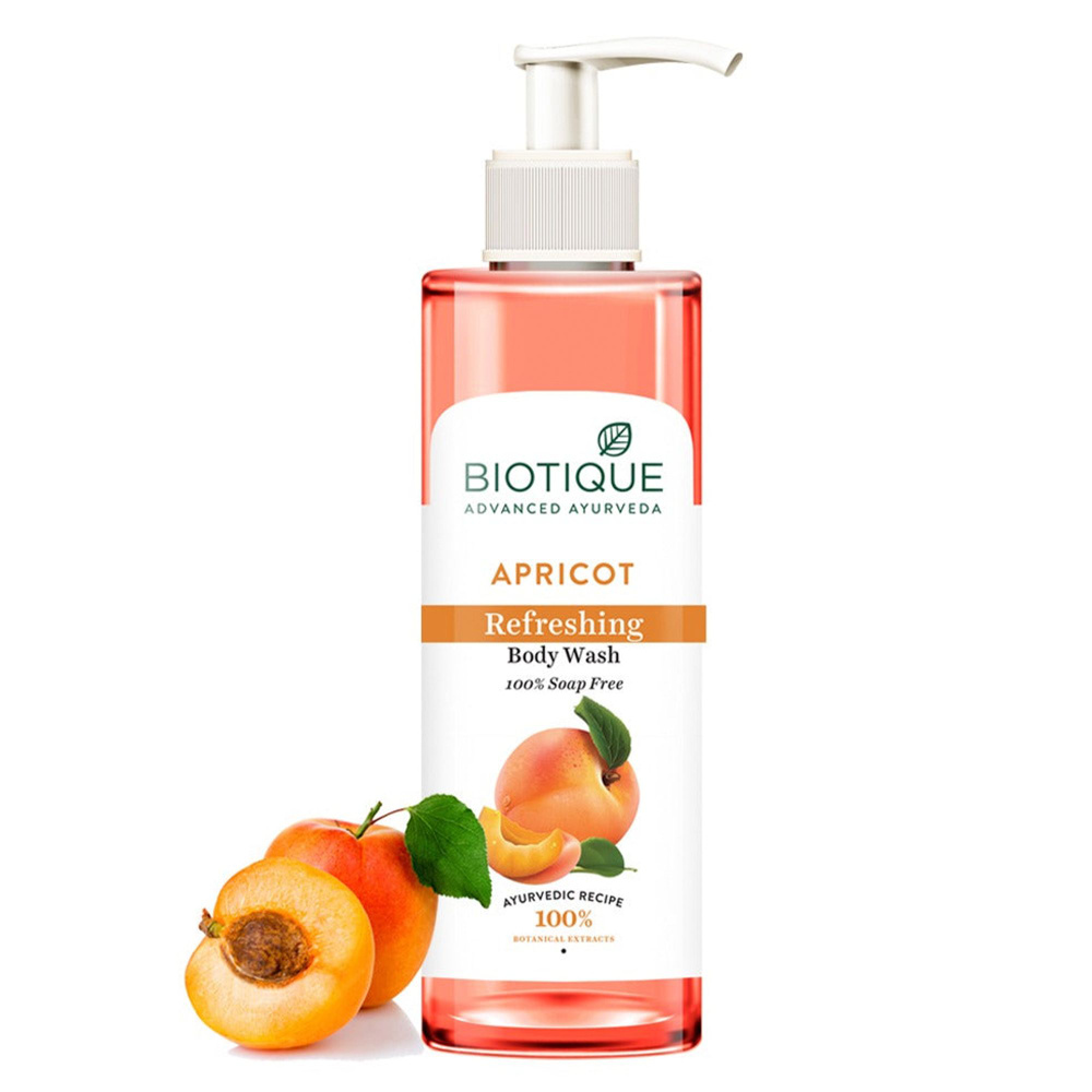 Гель для душа Biotique освежающий с маслом из абрикосовых косточек (Apricot Refreshing Body Wash), 190 #1