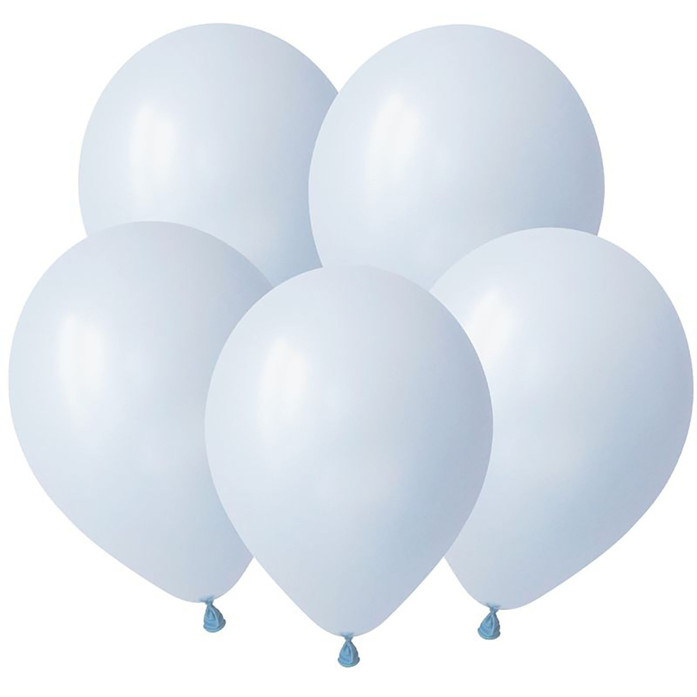 Голубой макаронс, Пастель / Sky blue Macarons, латексный шар, 12,5 см, 100 шт  #1