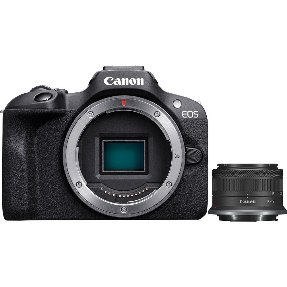 Canon Компактный фотоаппарат EOS R100 KIT 18-45 MM, черный #1