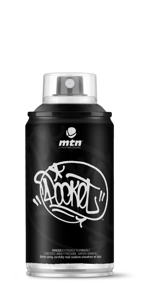 Аэрозольная краска для граффити MTN Pocket, цвет черный, 150 мл  #1