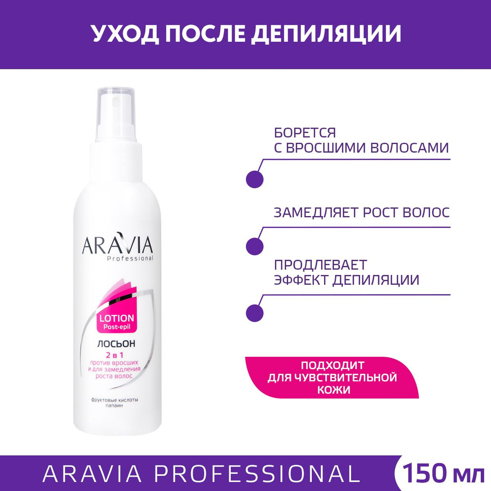 ARAVIA Professional Лосьон 2 в 1 против вросших волос и для замедления роста волос с фруктовыми кислотами, #1