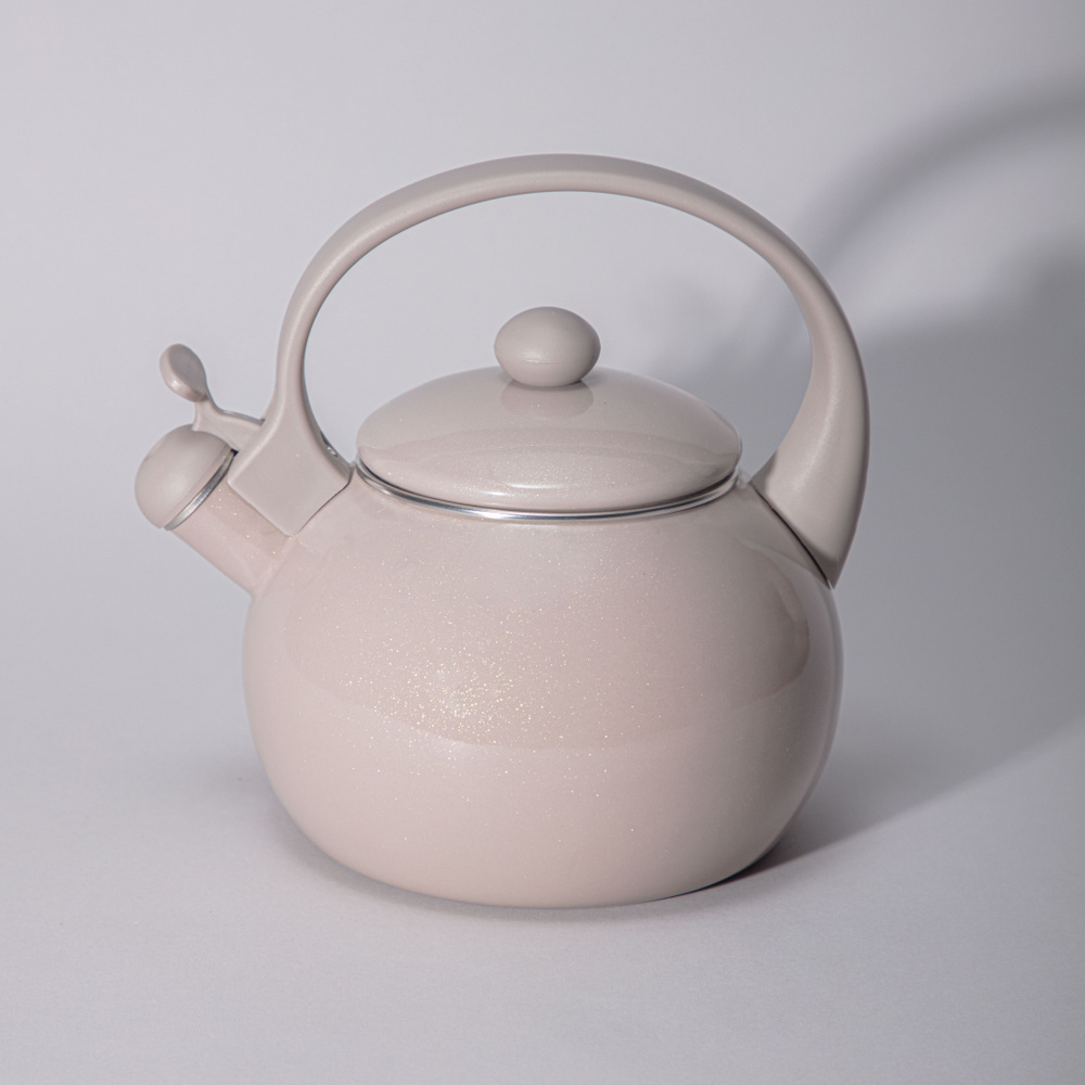 Чайник для плиты AGNESS эмалированный со свистком серия "CHARM", 2,2 л  #1