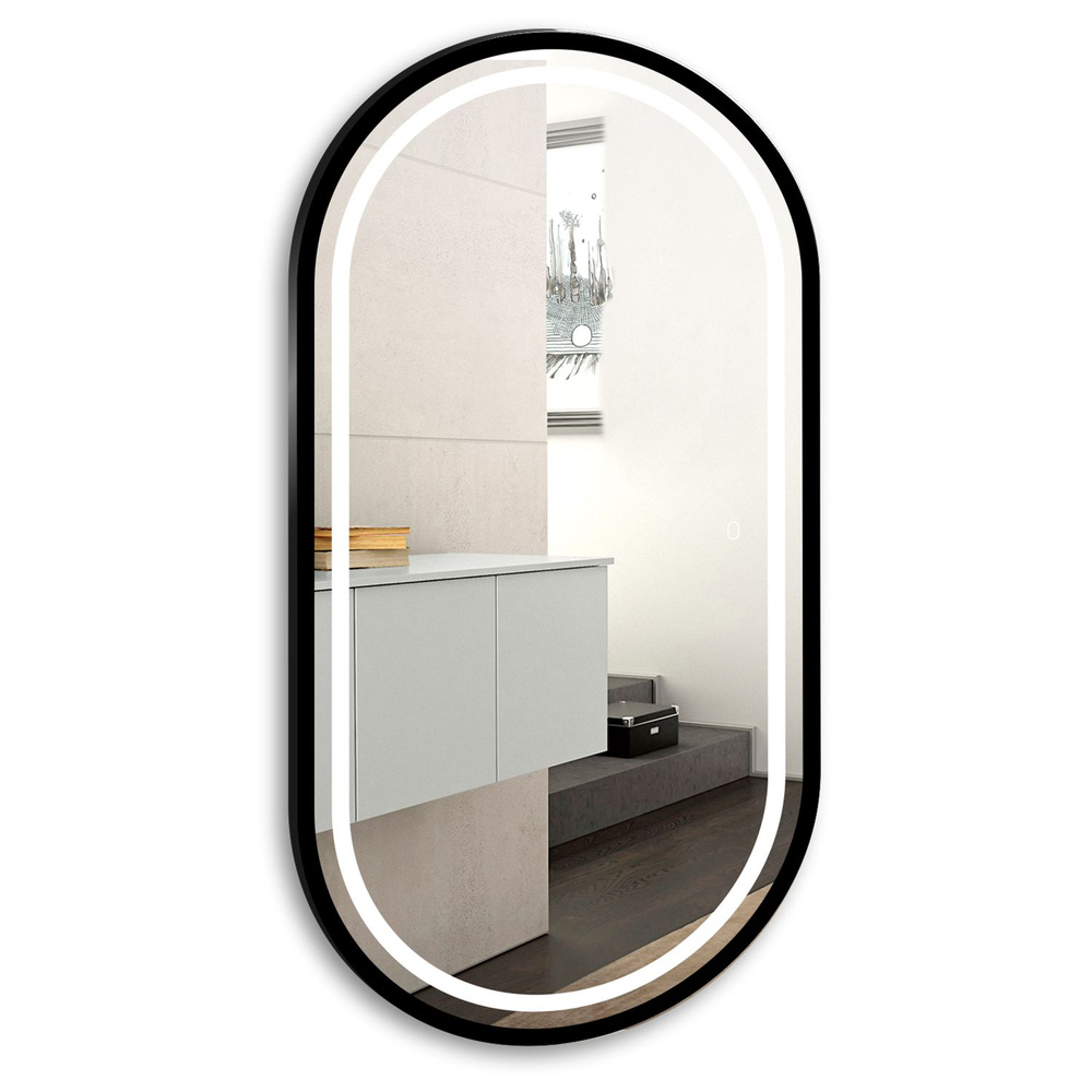 Зеркало AZARIO Виола-лофт 500*1000 LED-00002430 сенсор выкл, рама пластик  #1