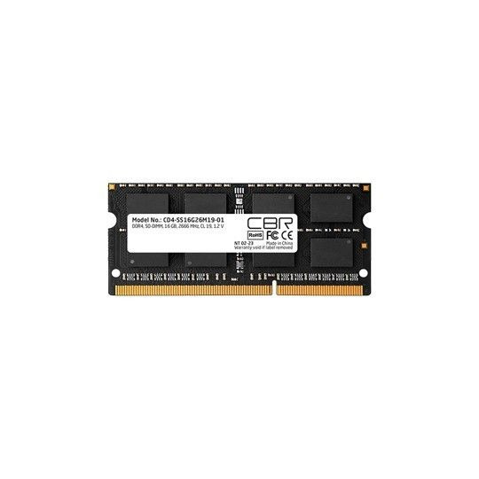 CBR Оперативная память DDR4 SODIMM 16GB CD4-SS16G26M19-01 PC4-21300, 2666MHz, CL19, 1.2V 1x (CD4-SS16G26M19-01) #1