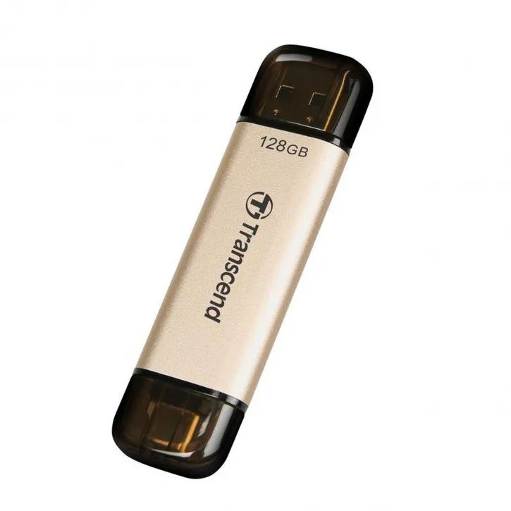 Transcend USB-флеш-накопитель 128Gb, JetFlash 930C, Dual USB 3.2 Gen 1, USB Type-A и Type-C 128 ГБ, золотой #1