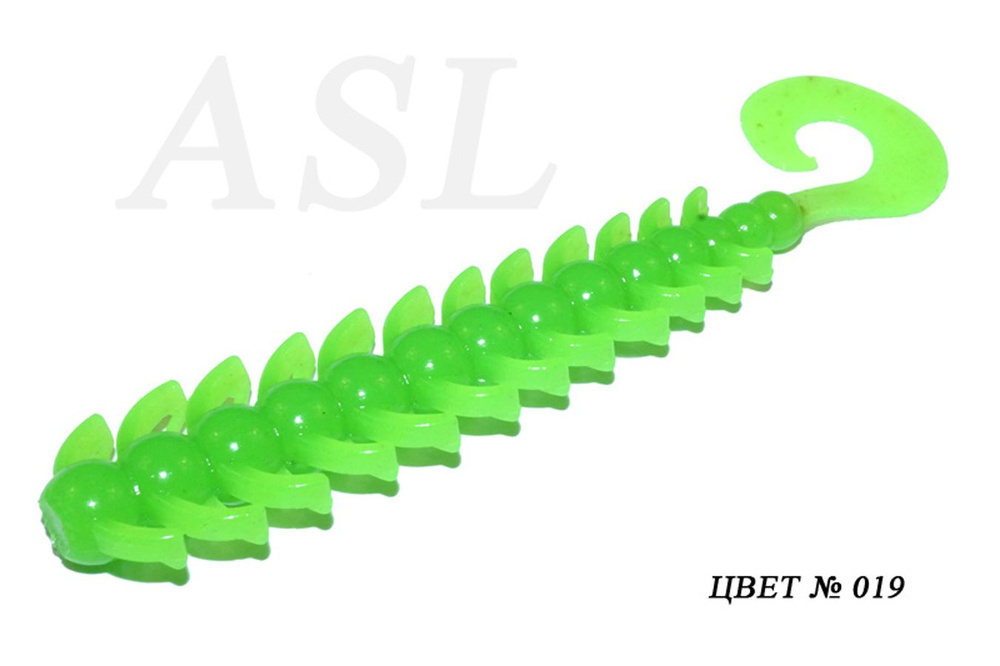 Силиконовая приманка ASL "Бакси" цвет №019, L- 7,5см (3"), 8шт/уп  #1
