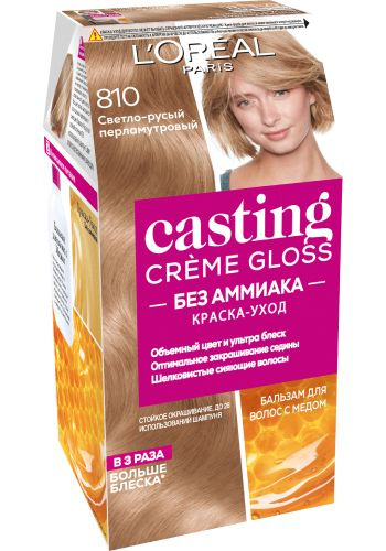 L'Oreal Paris Краска для волос Casting Creme Gloss, 810 Светло-русый перламутровый, Лореаль  #1