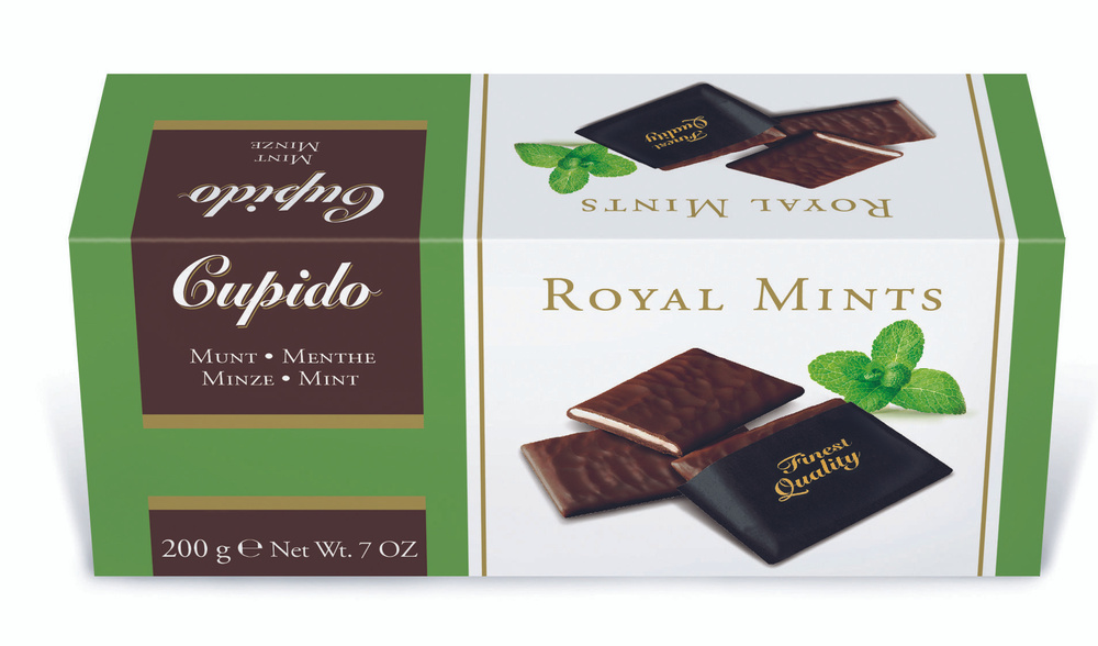 Cupido Бельгийский шоколад в мини-плитках "ROYAL MINTS" с мятной начинкой, 200г  #1
