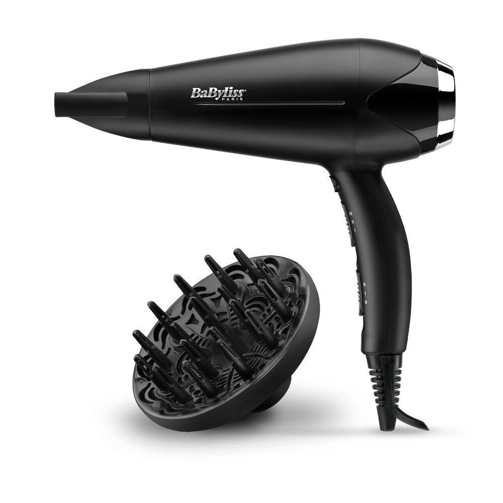 Фен BaByliss D572DE, черный/хром, 2200W #1