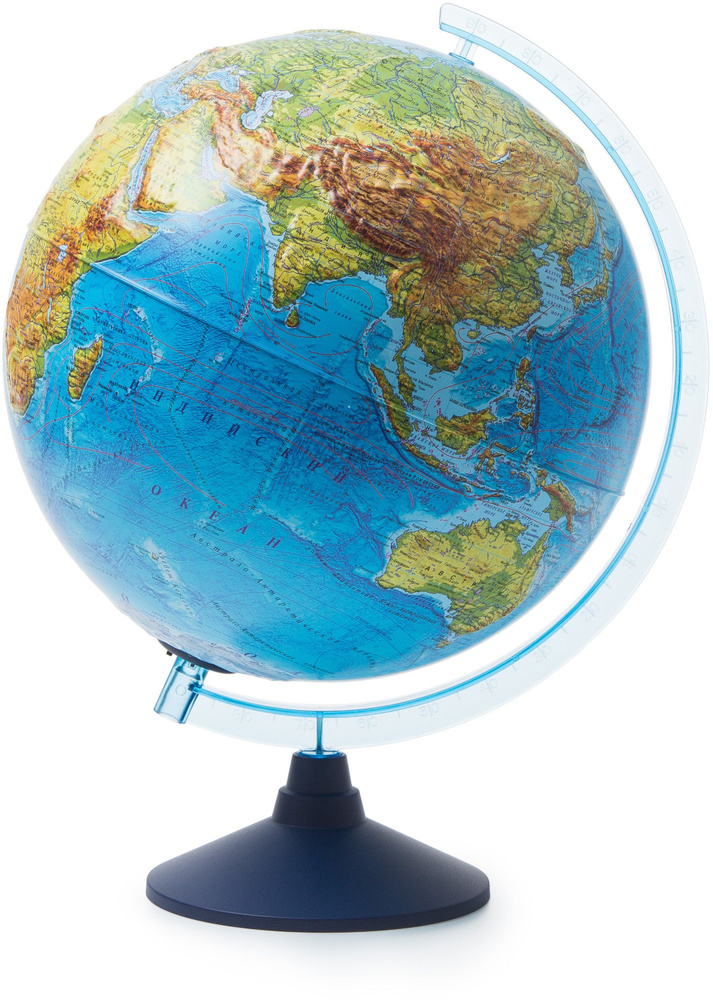 Интерактивный глобус Земли, физико-политический, d 320 мм, рельефный, с подсветкой (INT13200291)  #1