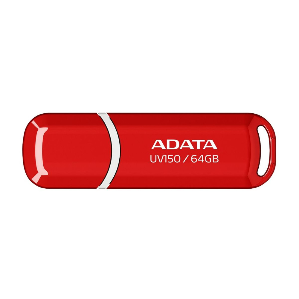 ADATA USB-флеш-накопитель Флешка usb DASH DRIVE UV150 64 GB Black 64 ГБ, красный  #1