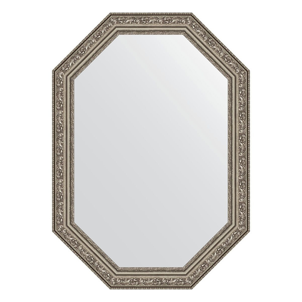Зеркало в багетной раме Evoform виньетка состаренное серебро 56 мм 50x70 см BY 7025  #1
