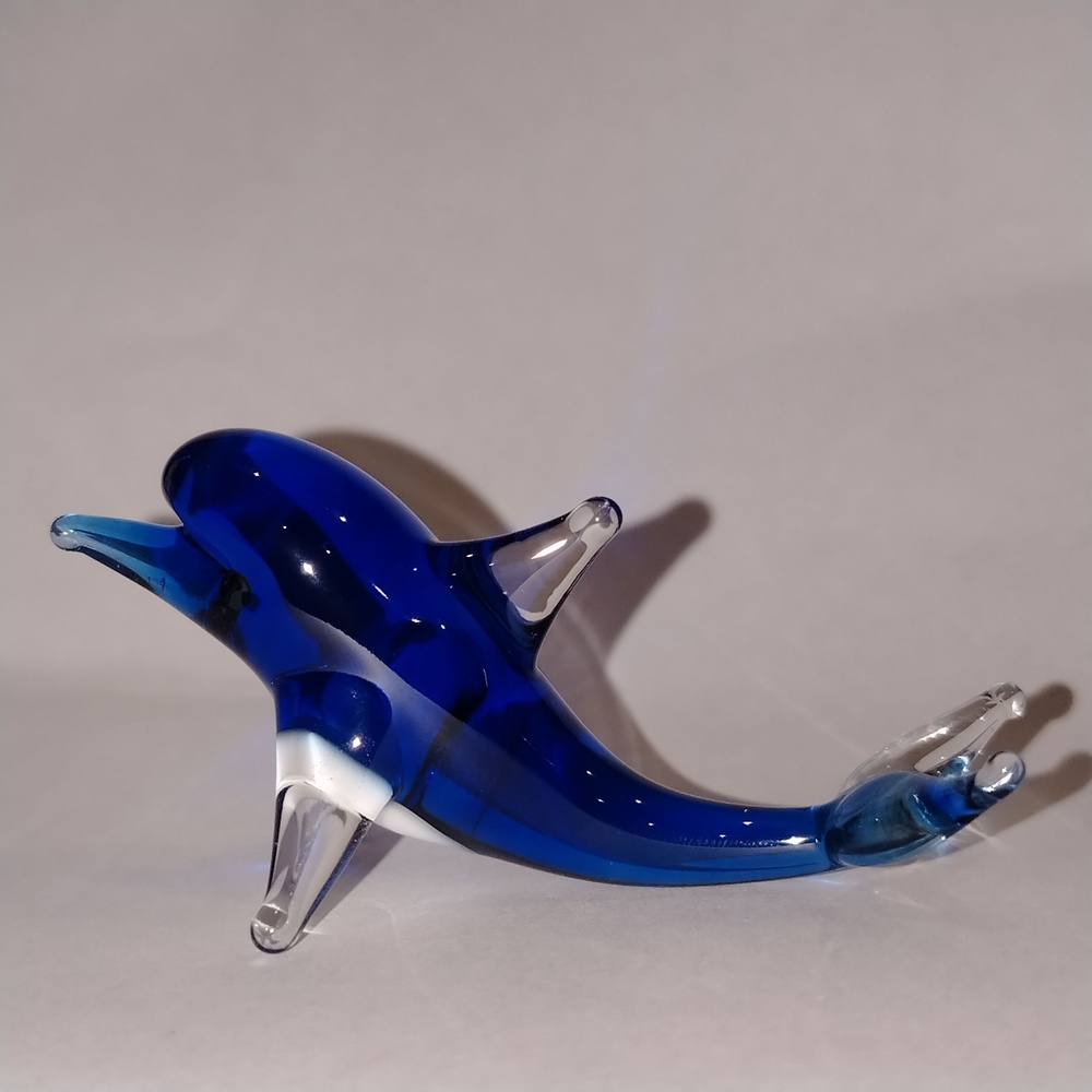 Фигурка стеклянная "Дельфин" Синий #1