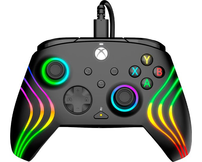 PDP Геймпад проводной PDP Wired Controller (Afterglow Wave Black) для Xbox One/Series/PC (024-AW), Проводной, #1