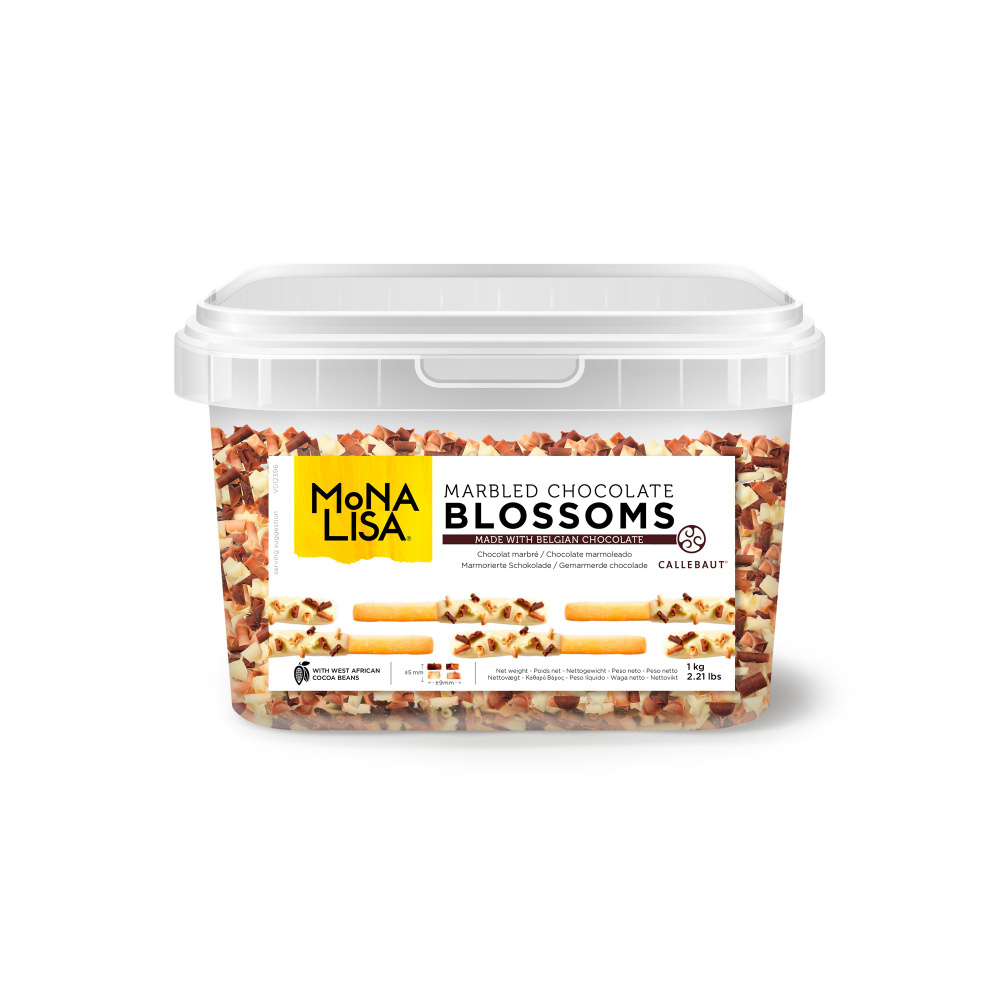 Шоколадная стружка мраморная Blossoms White & Dark MoNa Lisa 1 кг #1