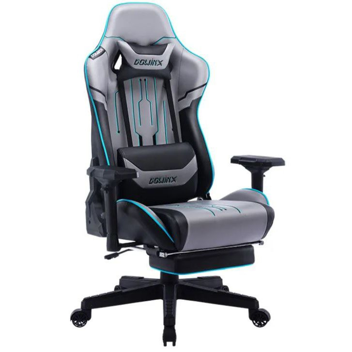 CyberZone Игровое компьютерное кресло, белое с черным 4 #1