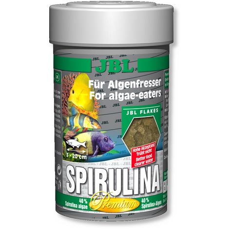 JBL Spirulina - Основной корм для растительноядных аквариумных рыб, хлопья 100 мл (16 г)  #1