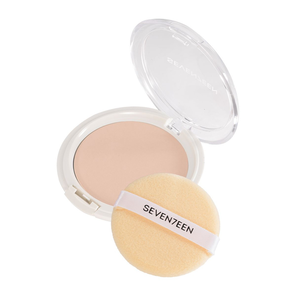 Seventeen Компактная пудра для лица Natural Silky Transparent Compact Powder SPF15, 02 светлый беж, 10 #1