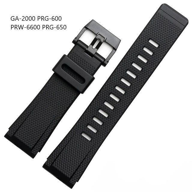 Ремешок для часов G-Shock GA-2000, PRG-600/600Y, PRW-6600, PRG-650/650Y черный MyPads  #1