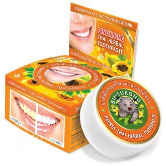 Зубная паста папайя Binturong Papaya Thai Herbal Toothpaste #1