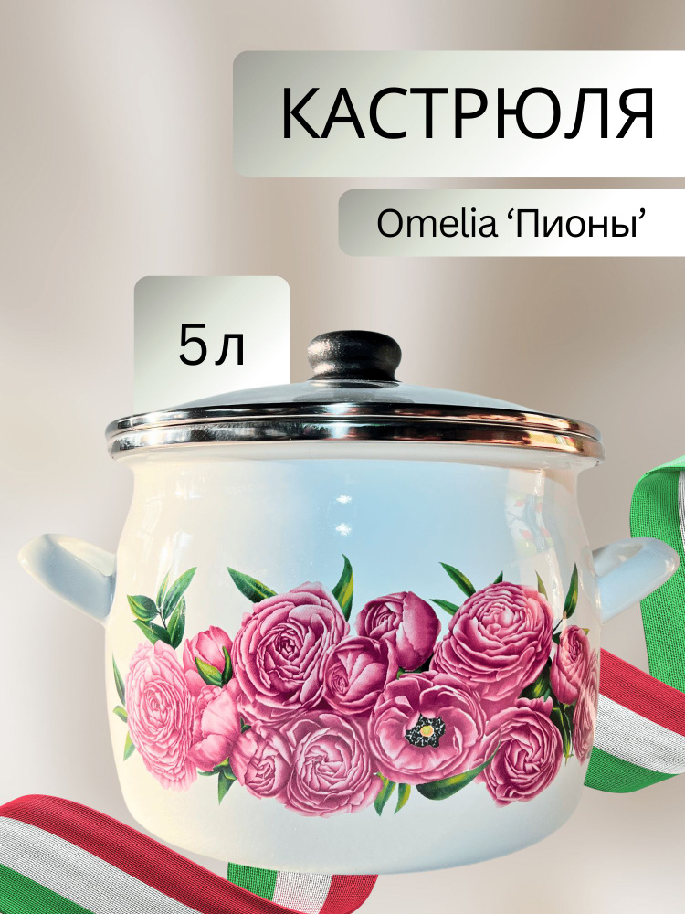 Omelia Кастрюля, Эмалированная сталь, Эмаль, 5 л #1