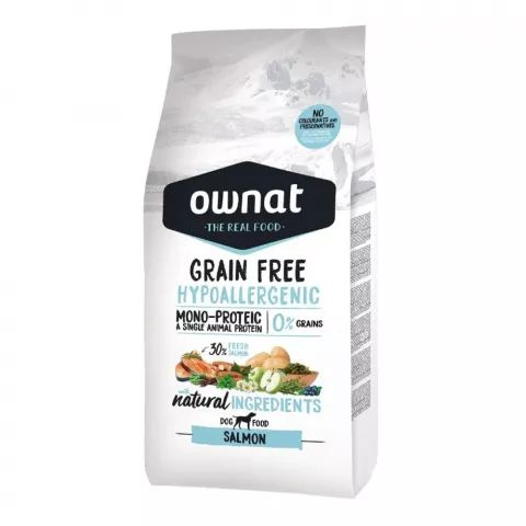 Ownat Grain Free Hypoallergenic Корм сухой гипоаллергенный для собак с лососем, 12 кг  #1