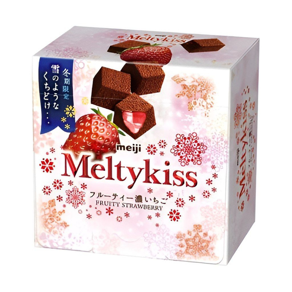 Meiji Meltykiss Fruity Strawberry - Сезонный Темный шоколад с насыщенным Клубничным вкусом 52гр.  #1